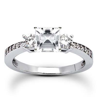 Round Cut Prong Set Diamond Engagement Ring (0.39 ct. tw.) - view 3