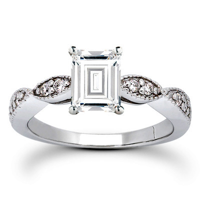 Contemporary Design Round Cut Prong Set Diamond Bridal Ring (0.20 ct. tw.) - view 12 of 24