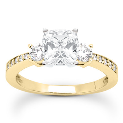 Round Cut Prong Set Diamond Engagement Ring (0.39 ct. tw.) - view 23