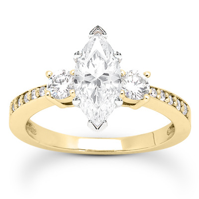 Round Cut Prong Set Diamond Engagement Ring (0.39 ct. tw.) - view 20