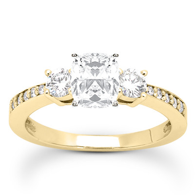 Round Cut Prong Set Diamond Engagement Ring (0.39 ct. tw.) - view 16