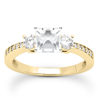 Round Cut Prong Set Diamond Engagement Ring (0.39 ct. tw.) - view 14