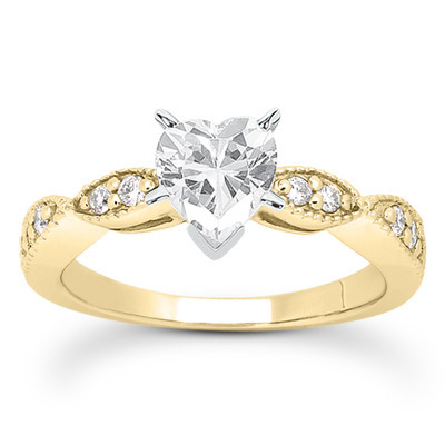 Contemporary Design Round Cut Prong Set Diamond Bridal Ring (0.20 ct. tw.) - view 22 of 24