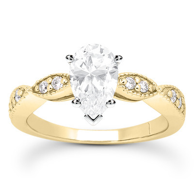 Contemporary Design Round Cut Prong Set Diamond Bridal Ring (0.20 ct. tw.) - view 19 of 24