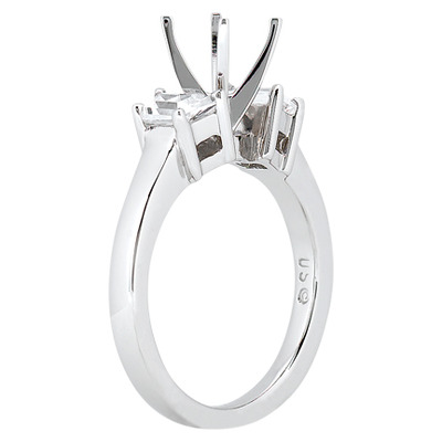 Princesss Cut Prong Set Diamond Engagement Ring (0.54 ct.tw.) - view 17