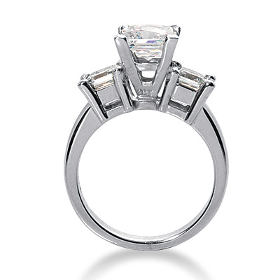 Princesss Cut Prong Set Diamond Engagement Ring (0.54 ct.tw.) - view 15