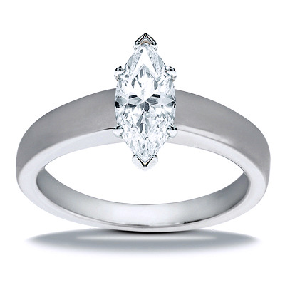 Prong Set Solitaire Diamond Engagement Ring - view 8