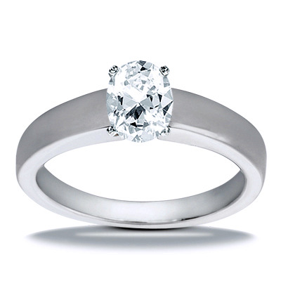 Prong Set Solitaire Diamond Engagement Ring - view 7