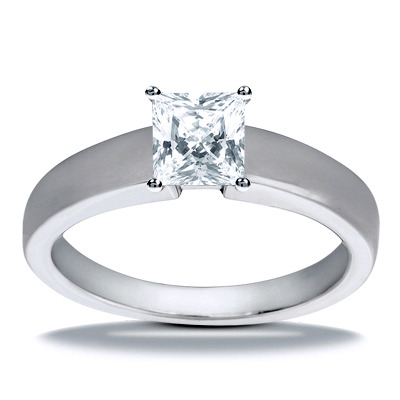 Prong Set Solitaire Diamond Engagement Ring - view 5