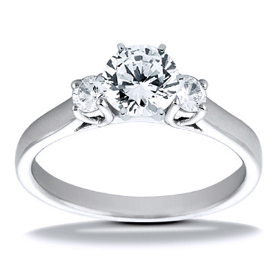 0.20 ct. Round Cut Prong Set Diamond Engagement Ring - view 3