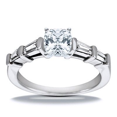 Tapered Baguette Bar Set Diamond Engagement Ring (0.40 ct. tw.) - view 11