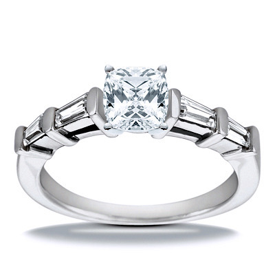 Tapered Baguette Bar Set Diamond Engagement Ring (0.40 ct. tw.) - view 11 of 22