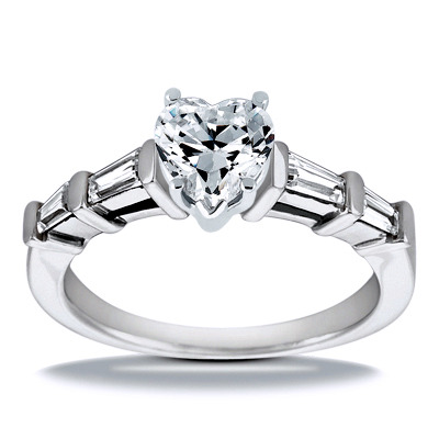 Tapered Baguette Bar Set Diamond Engagement Ring (0.40 ct. tw.) - view 9