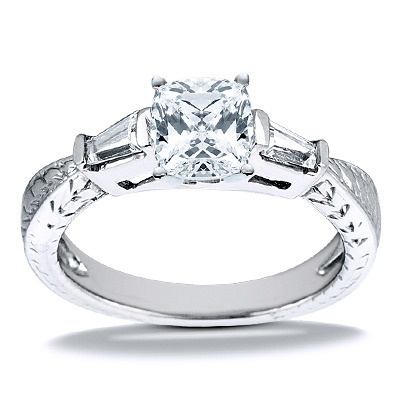 Straight Baguette Diamond Engagement Ring (0.24 t.c.w.) - view 11