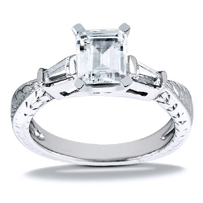 Straight Baguette Diamond Engagement Ring (0.24 t.c.w.) - view 10