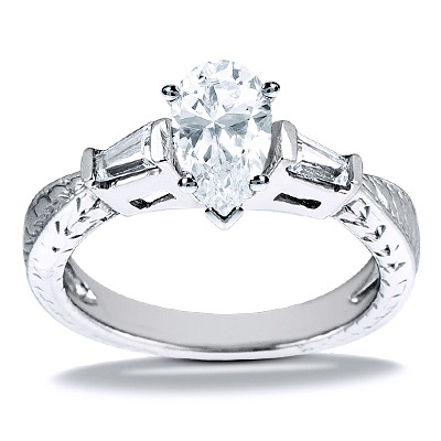 Straight Baguette Diamond Engagement Ring (0.24 t.c.w.) - view 6