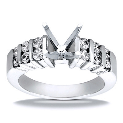 Bar Set Diamond Engagement Ring (0.48 t.c.w.) - view 12 of 22