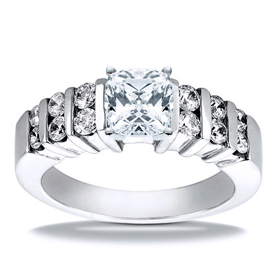 Bar Set Diamond Engagement Ring (0.48 t.c.w.) - view 22