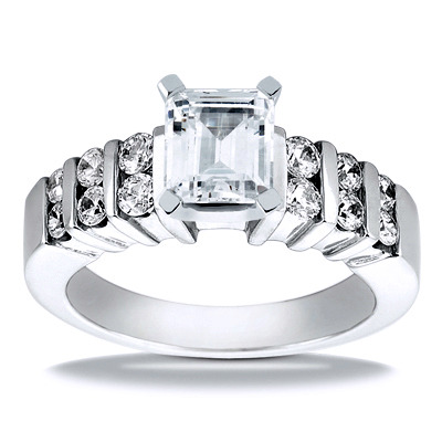 Bar Set Diamond Engagement Ring (0.48 t.c.w.) - view 21