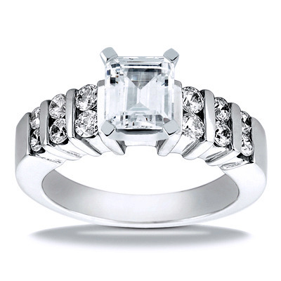 Bar Set Diamond Engagement Ring (0.48 t.c.w.) - view 21 of 22