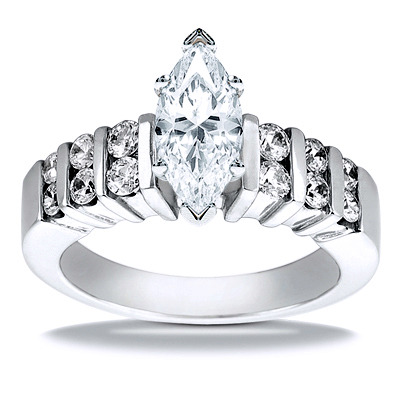 Bar Set Diamond Engagement Ring (0.48 t.c.w.) - view 19