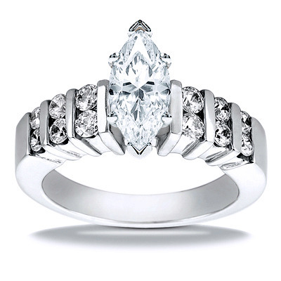 Bar Set Diamond Engagement Ring (0.48 t.c.w.) - view 19 of 22