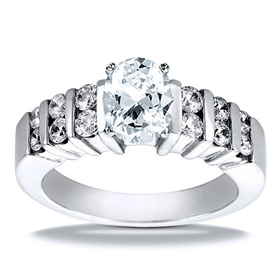 Bar Set Diamond Engagement Ring (0.48 t.c.w.) - view 18 of 22