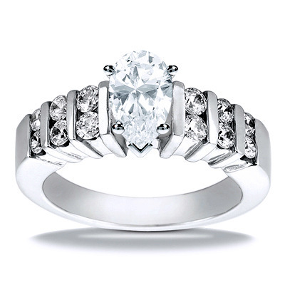 Bar Set Diamond Engagement Ring (0.48 t.c.w.) - view 17 of 22