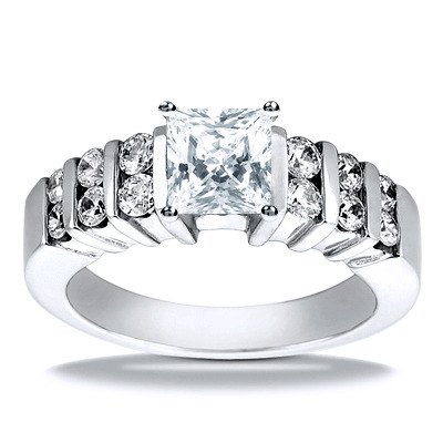 Bar Set Diamond Engagement Ring (0.48 t.c.w.) - view 16 of 22