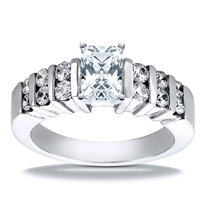 Bar Set Diamond Engagement Ring (0.48 t.c.w.) - view 15