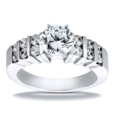 Bar Set Diamond Engagement Ring (0.48 t.c.w.) - view 14