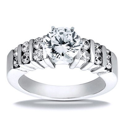 Bar Set Diamond Engagement Ring (0.48 t.c.w.) - view 14 of 22