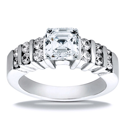 Bar Set Diamond Engagement Ring (0.48 t.c.w.) - view 13