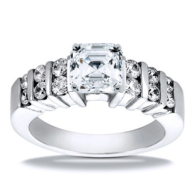 Bar Set Diamond Engagement Ring (0.48 t.c.w.) - view 13 of 22