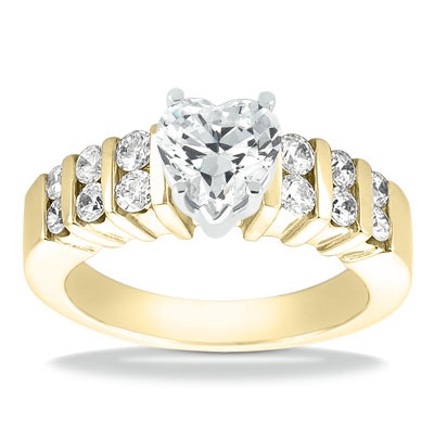 Bar Set Diamond Engagement Ring (0.48 t.c.w.) - view 9