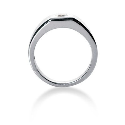 0.50 ct. Round Cut Bezel Set Diamond Men's Ring - view 2