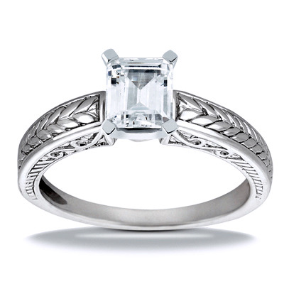 Prong Set Solitaire Antique Diamond Engagement Ring - view 1