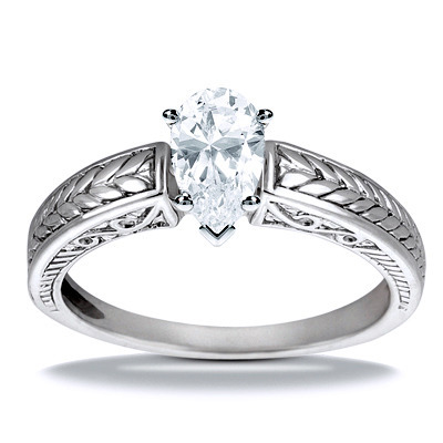 Prong Set Solitaire Antique Diamond Engagement Ring - view 11 of 27