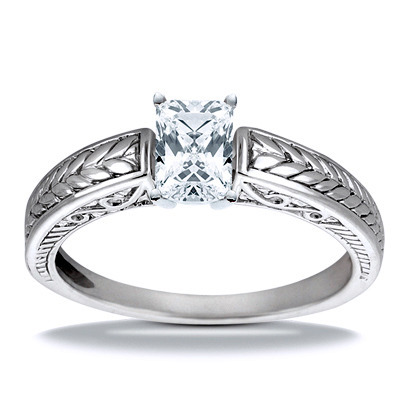 Prong Set Solitaire Antique Diamond Engagement Ring - view 9 of 27