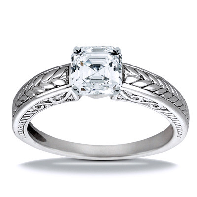 Prong Set Solitaire Antique Diamond Engagement Ring - view 7 of 27