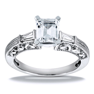 Three Stone Baguette Diamond Engagement Ring (0.16 ct. t.w.) - view 21