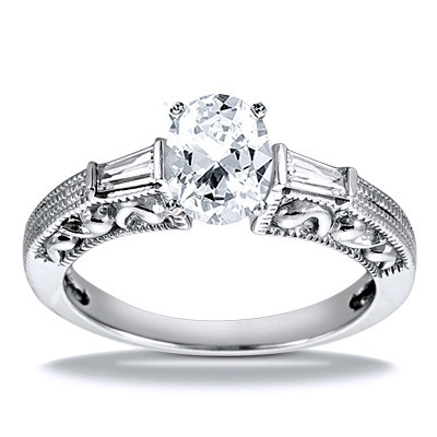 Three Stone Baguette Diamond Engagement Ring (0.16 ct. t.w.) - view 18 of 22