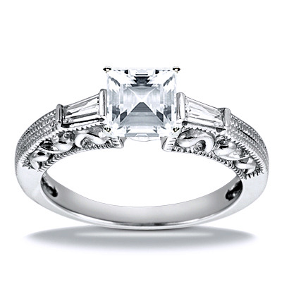 Three Stone Baguette Diamond Engagement Ring (0.16 ct. t.w.) - view 13