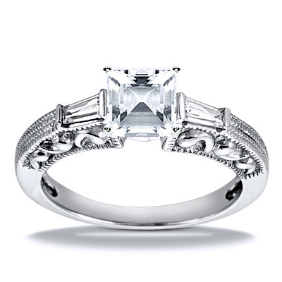 Three Stone Baguette Diamond Engagement Ring (0.16 ct. t.w.) - view 13 of 22