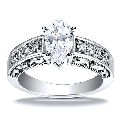 Engraved Antique Diamond Engagement Ring - view 17 of 22