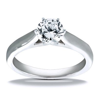 Classic Cathedral Solitaire Diamond Engagement Ring - view 7 of 26