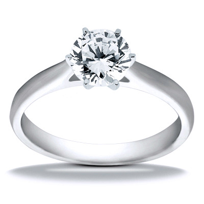 Solitaire Diamond Engagement Ring - view 7