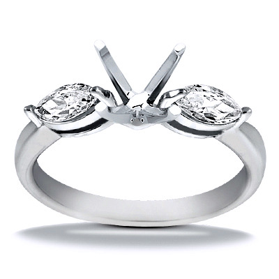 Marquise Cut Prong Set Diamond Engagement Ring (0.50 ct.tw.) - view 23