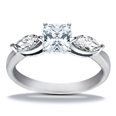 Marquise Cut Prong Set Diamond Engagement Ring (0.50 ct.tw.) - view 22