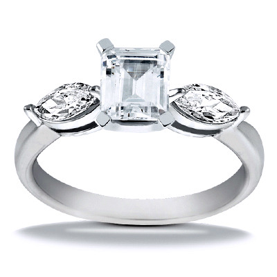 Marquise Cut Prong Set Diamond Engagement Ring (0.50 ct.tw.) - view 21